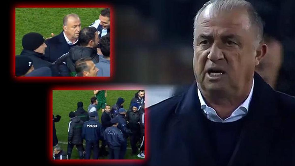 Panathinaikos ta Fatih Terim çılgına döndü Polisler devreye girdi