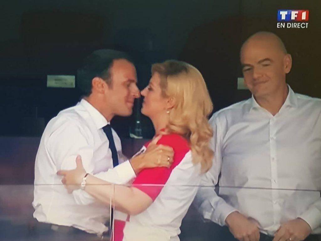 Dünya Kupası kupa seremonisine Macron ve Kitarovic damga vurdu