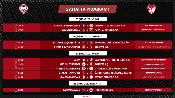 Son dakika | Süper Ligde 27-30. hafta programları açıklandı İşte derbi tarihleri