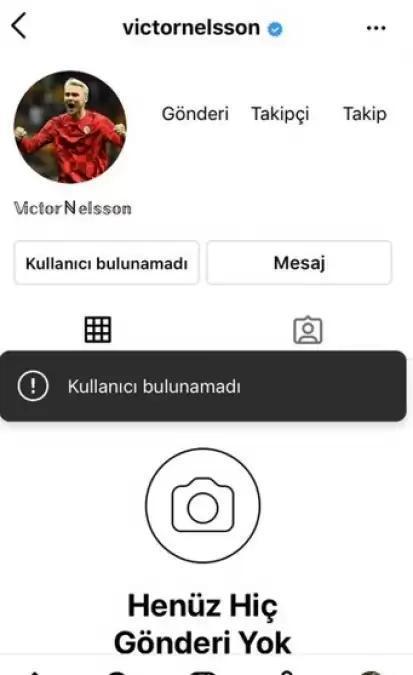 Victor Nelsson, Instagram hesabını kapattı