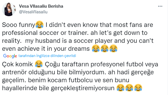 Fenerbahçede Mergim Berishanın eşinden eleştirilere sert tepki