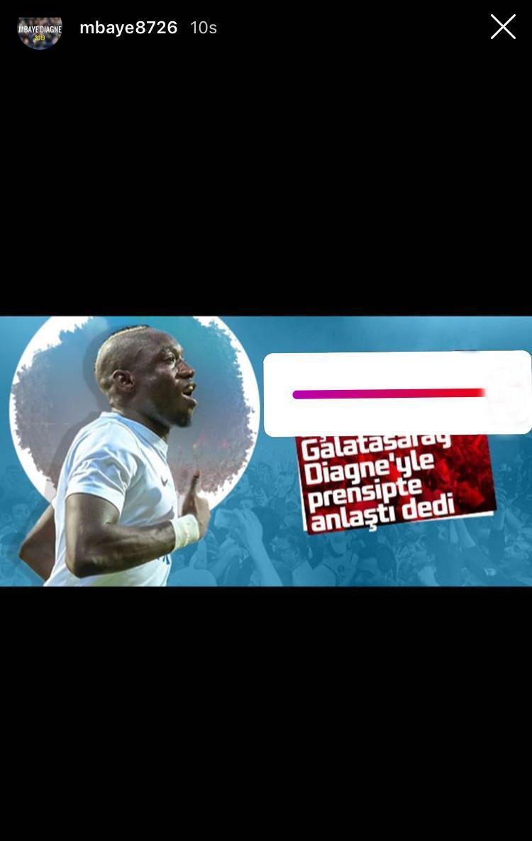Kasımpaşalı Mbaye Diagneden Galatasaraylıları heyecanlandıran transfer paylaşımı
