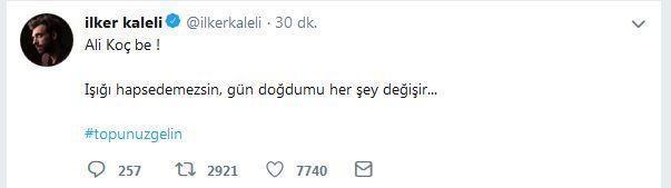 İlker Kaleliden Ali Koça destek