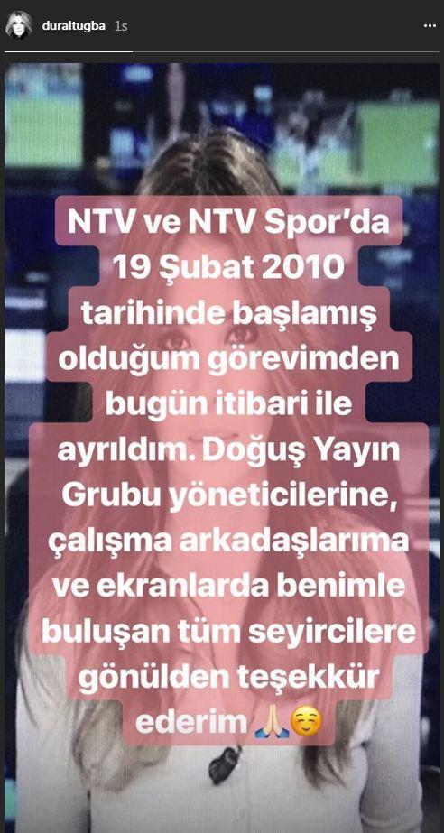 Tuğba Dural NTVden ayrıldı