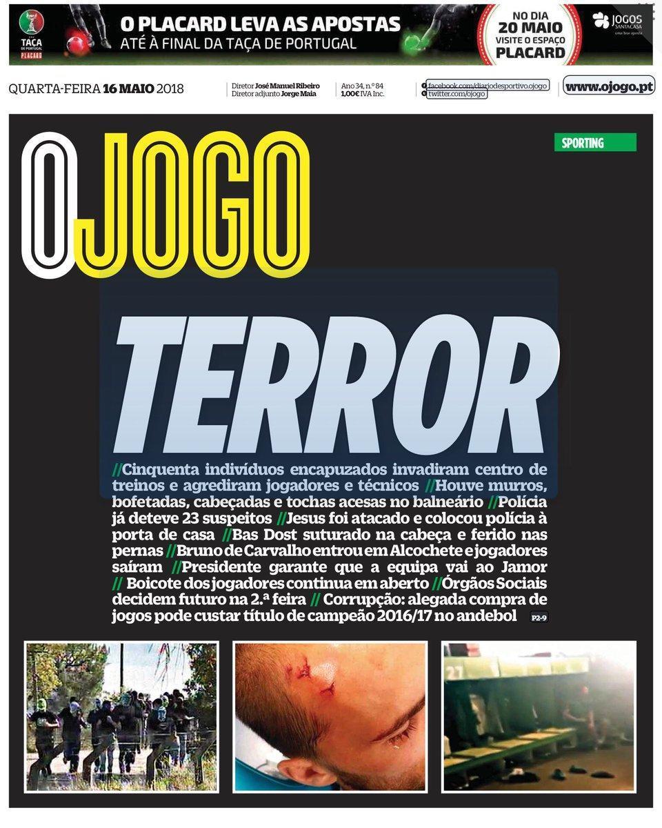 Sporting Lizbon taraftarı, tesisleri basıp futbolculara saldırdı