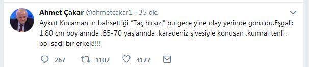Ahmet Çakardan olay tweet
