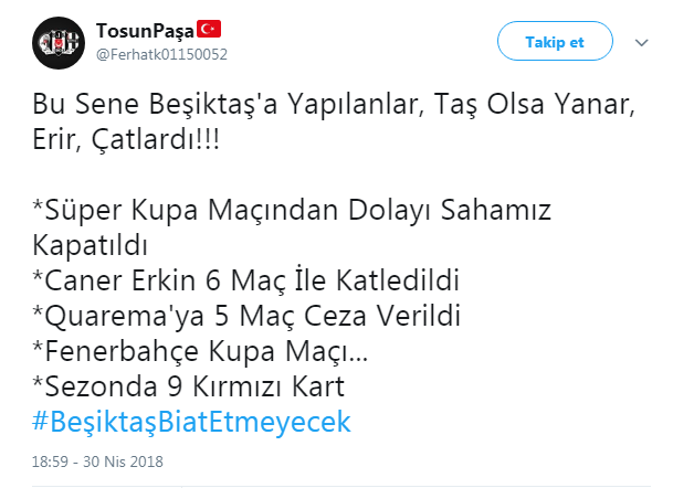 Beşiktaşlı taraftarlar isyan etti