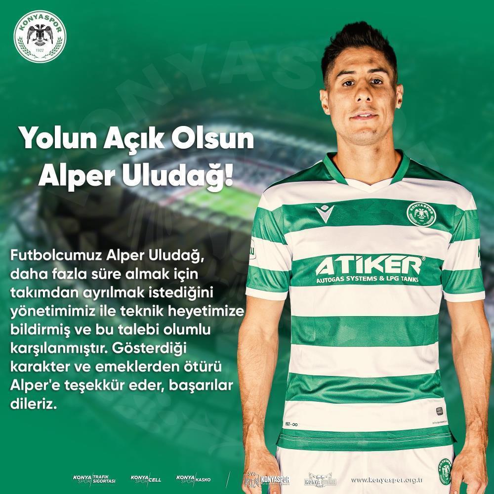 Alper Uludağ, Konyaspordan ayrıldı