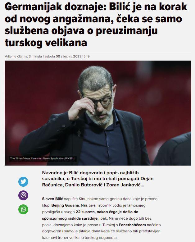 Fenerbahçe haberi: Bilic temaslarında son dakika