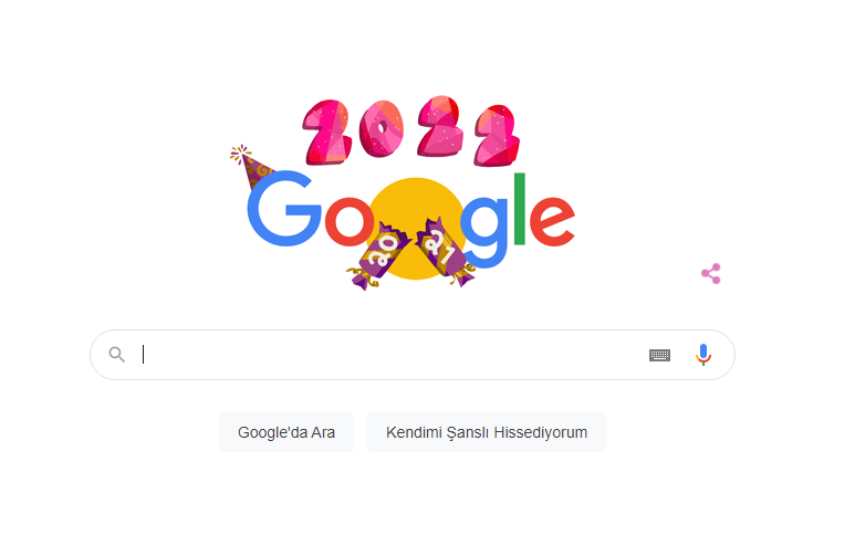 Google, yeni yılın ilk gününü Doodle ile kutluyor Googledan renkli 2022 yılbaşı Doodleı | Doodle nedir, ne demek