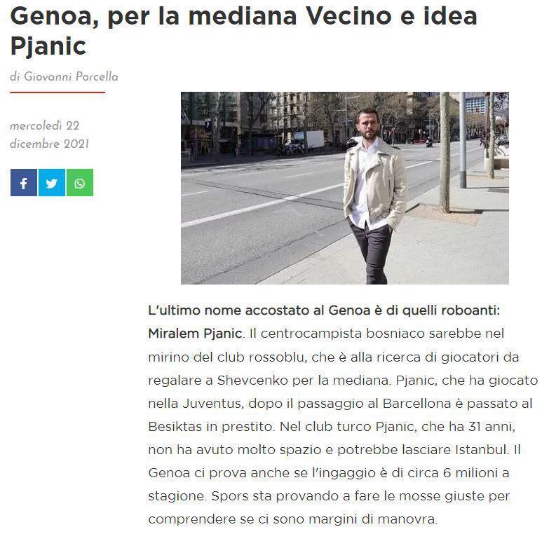 Beşiktaş transfer haberi: Genoanın ilk hedefi Miralem Pjanic