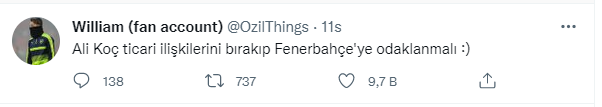 Fenerbahçe haberi... Mesut Özil fanından Ali Koç için olay tweet
