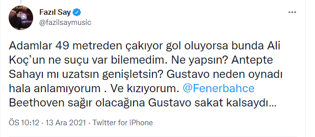 Fenerbahçe haberi... Fazıl Saydan olay sözler: Gustavo sakat kalsaydı
