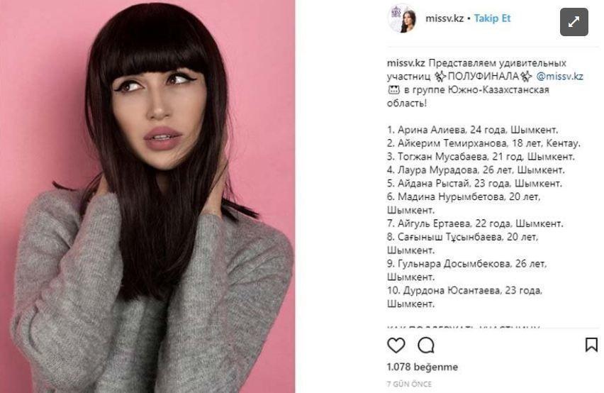 Kazakistanda bir erkek, kadın güzellik yarışmasında finale kaldı