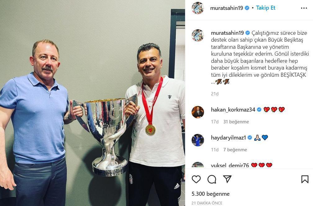 Beşiktaş haberi... Murat Şahinden veda mesajı