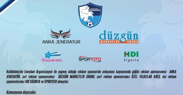 Büyükşehir Belediye Erzurumspora yeni sponsor