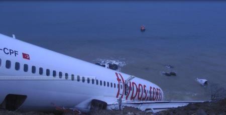Trabzonda uçak pistten çıktı Trabzon Havalimanında seferler başladı mı