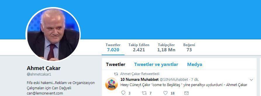 Ahmet Çakar: Cüneyt Çakır come to Beşiktaş