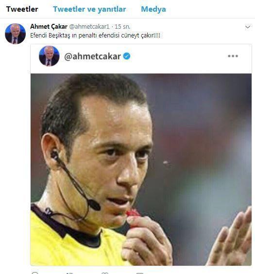 Ahmet Çakar: Cüneyt Çakır come to Beşiktaş