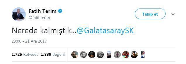 Fatih Terim Galatasarayda