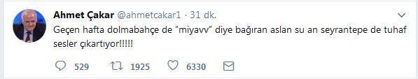 Ahmet Çakardan olay tweet