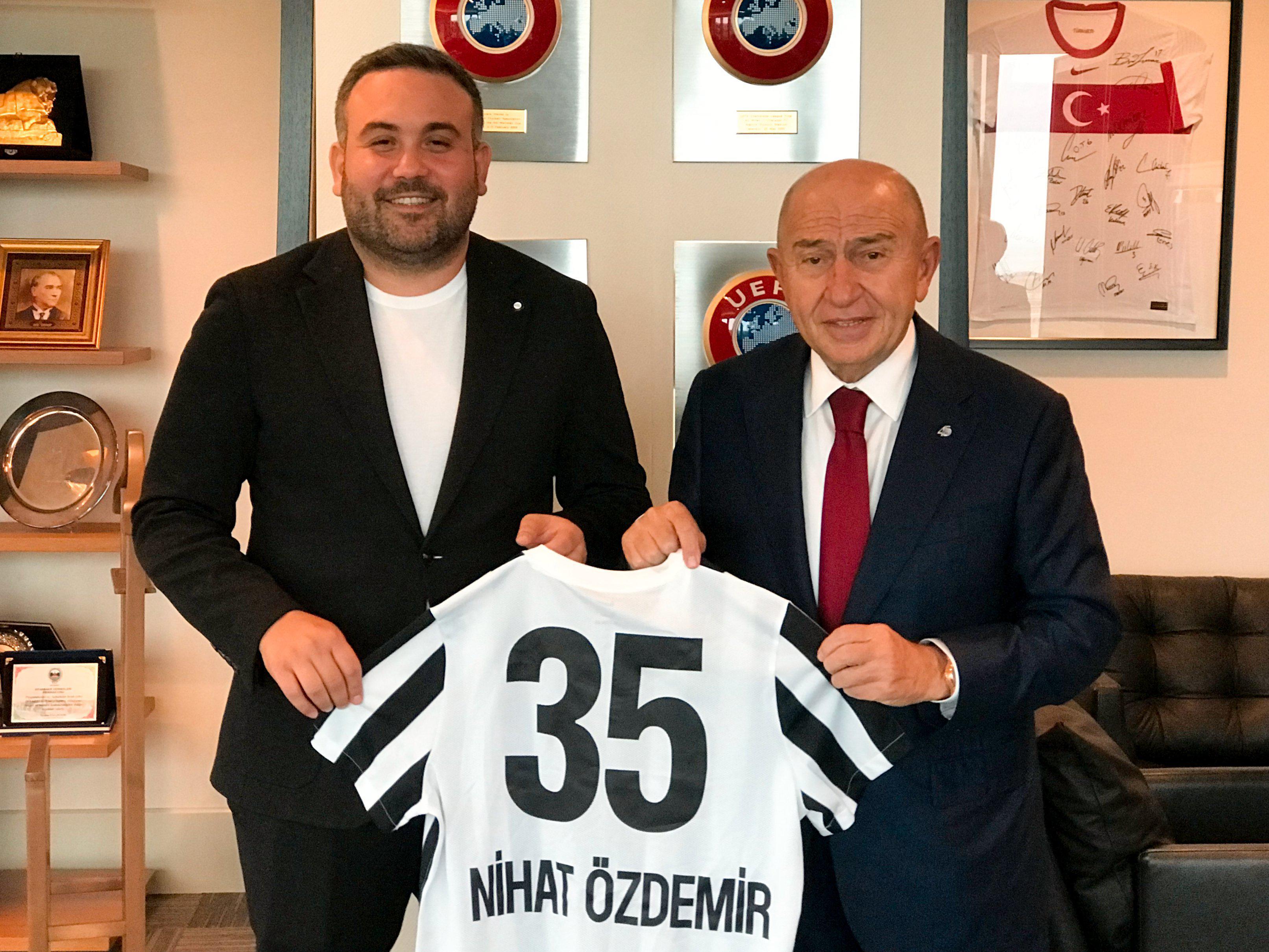Altay Başkanı Özgür Ekmekçioğlundan TFF Başkanı Nihat Özdemire ziyaret