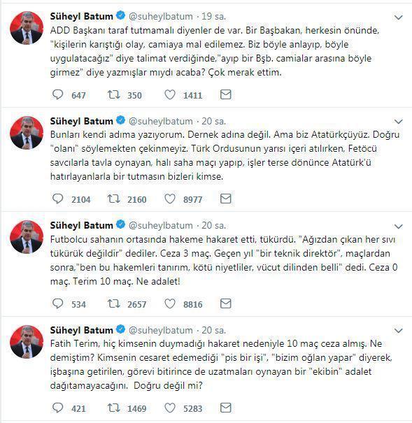 Fenerbahçeden Süheyl Batuma sert tepki