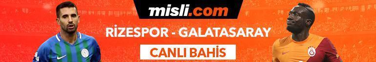 Çaykur Rizespor - Galatasaray maçı iddaa oranları Heyecan misli.comda
