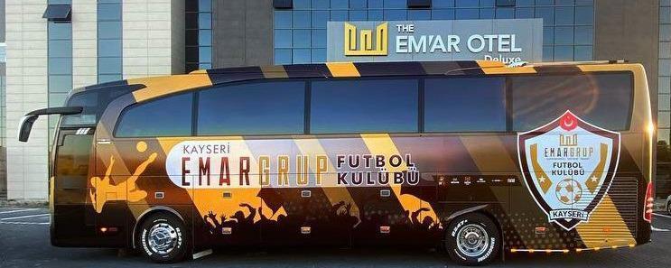 Kayseri Emar Grup Futbol Kulübünün takım otobüsü yenilendi