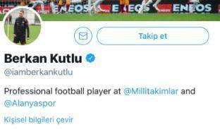 Galatasaraya transfer olan Berkan twitter profilini güncelledi