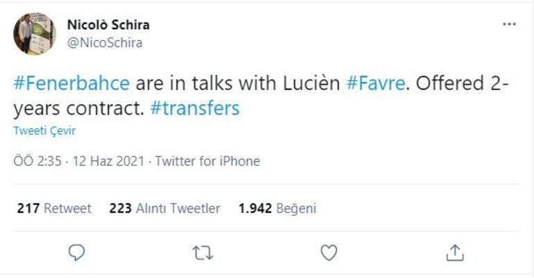 Son dakika | Fenerbahçeden teknik direktör Lucien Favreye 2 yıllık teklif