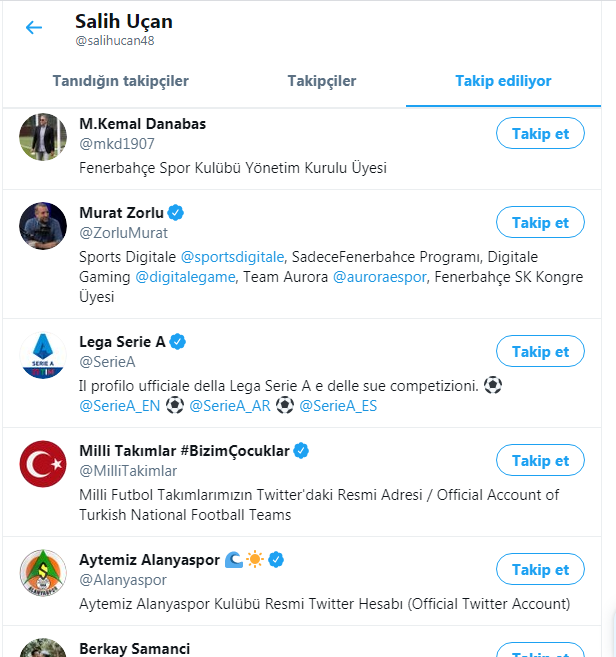 Salih Uçan Fenerbahçeli yönetici Kemal Danabaşı takip etti