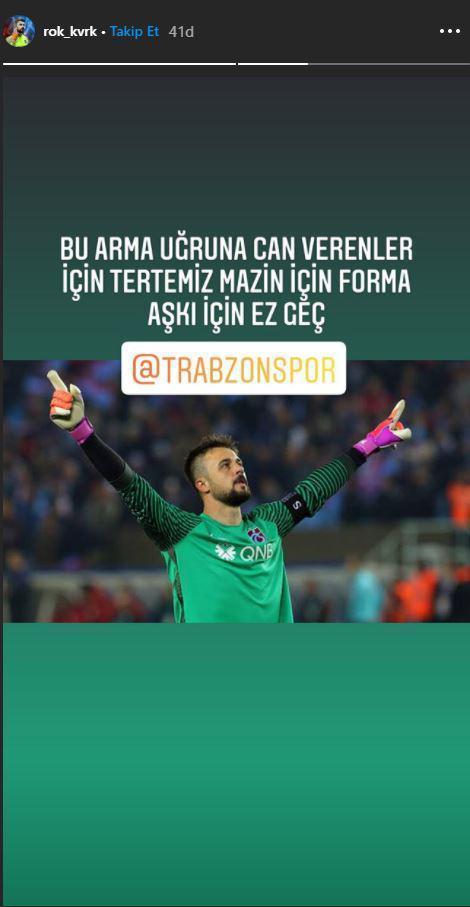 Trabzonsporun eski kalecisi Onur Kıvraktan Fenerbahçe paylaşımı
