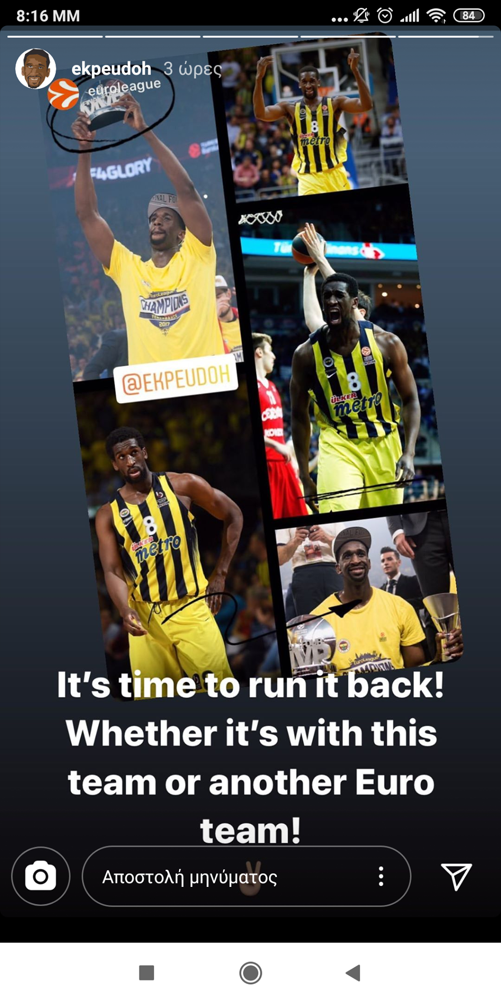 Ekpe Udohtan Fenerbahçe Bekoya geri dönüş sinyali