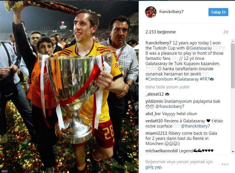 Riberyden Galatasaraylıları heyecanlandıran paylaşım