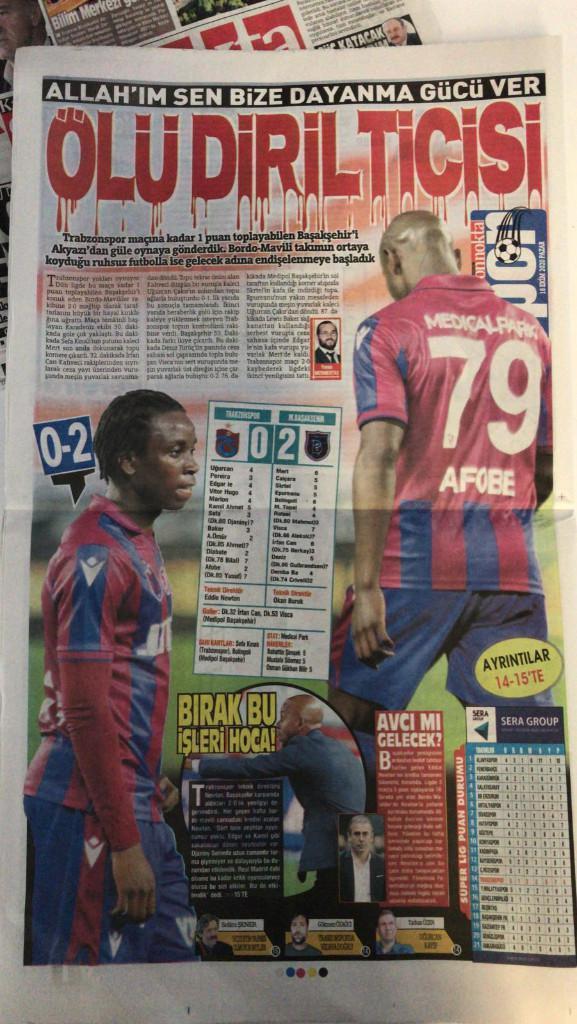 Yerel basından Trabzonspora sert eleştiriler
