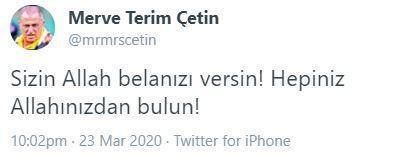 Merve Terimden isyan Fatih Terimin testi pozitif çıkınca..