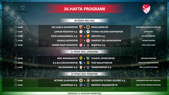 Süper Ligde 35-39. hafta programı açıklandı İşte maç tarihleri...