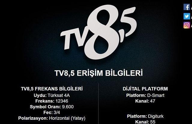 Tv 8.5 nasıl izlenir Uydu ayarları(Digiturk, Dsmart, Tivibu hangi kanal)
