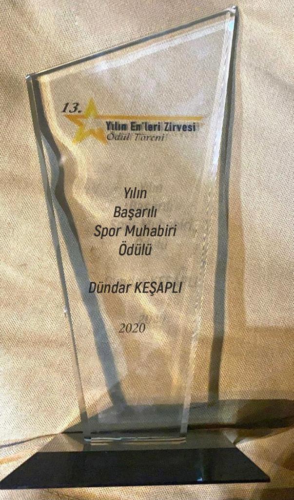 Gazeteci Dündar Keşaplıya “Yılın En İyi Spor Muhabiri Ödülü”