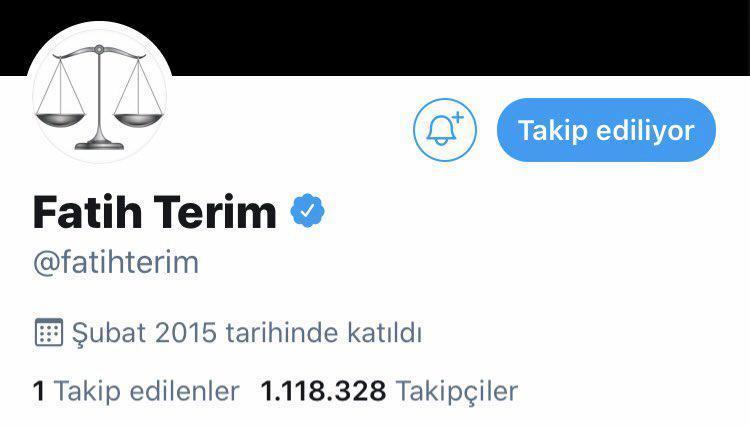 Fatih Terimden flaş hamle Yeni profil resmi adalet terazisi