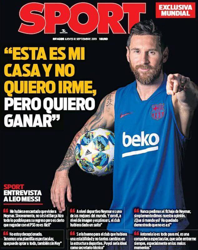 Lionel Messi: Şampiyonlar Ligini istiyorum