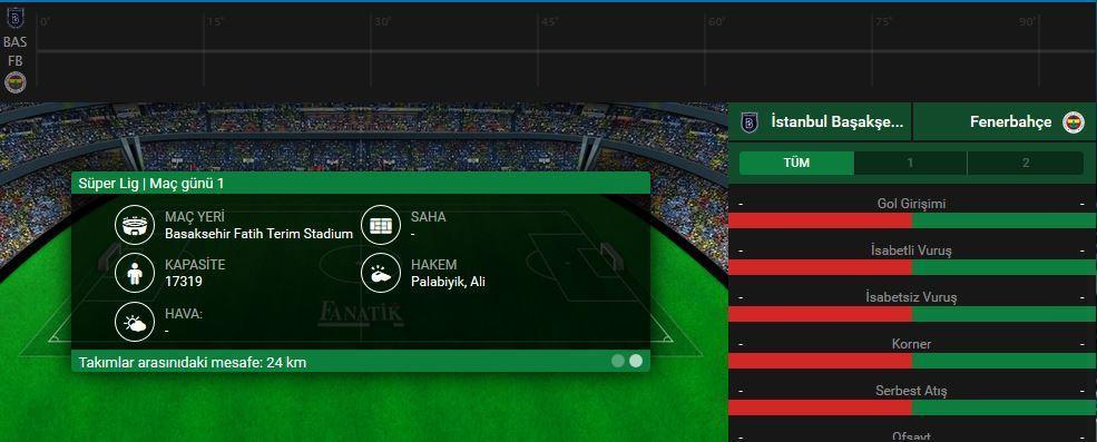 Başakşehir Fenerbahçe maçı canlı / GÖRÜNTÜLÜ CANLI ANLATIM