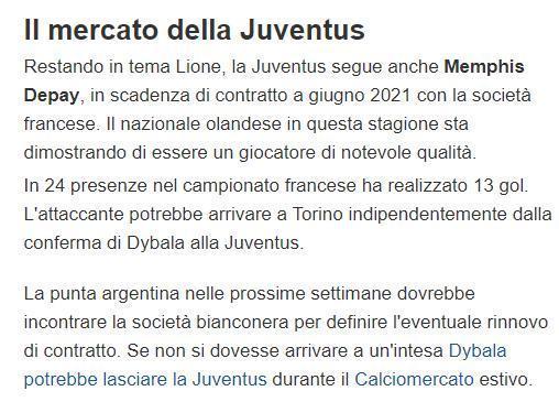 Memphis Depay, Juventus yolunda