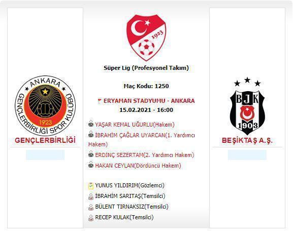 Son dakika | Gençlerbirliği - Beşiktaş maçının saati değişti