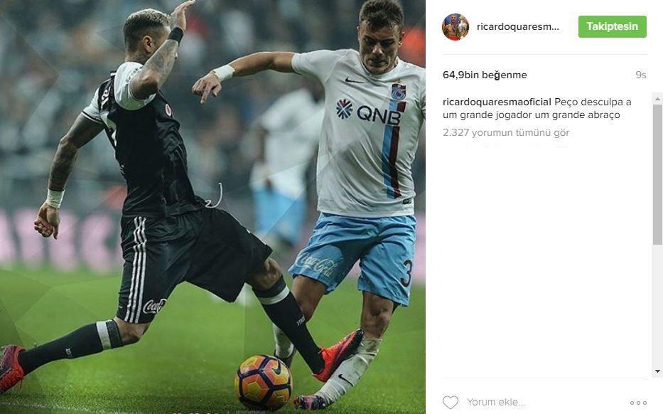 Quaresma, Yusuf Erdoğandan özür diledi