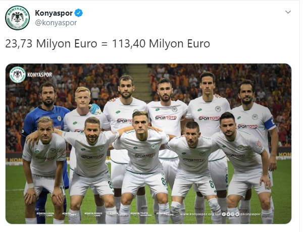 Konyaspordan Galatasaraya gönderme