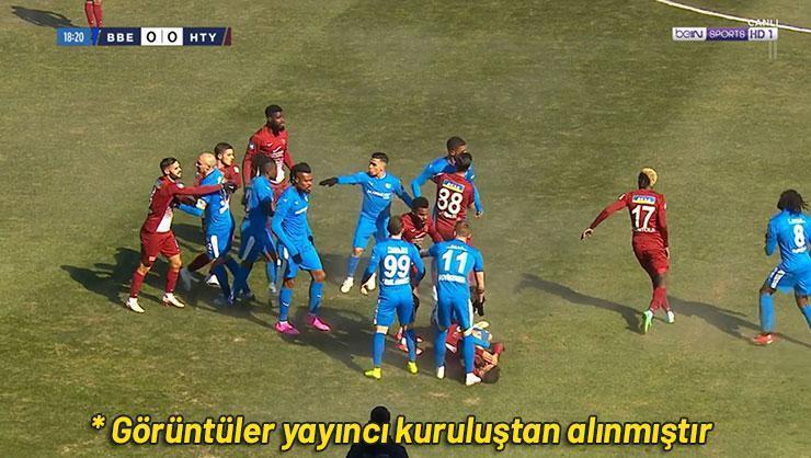 Erzurumspor - Hatayspor maçında ortalık karıştı
