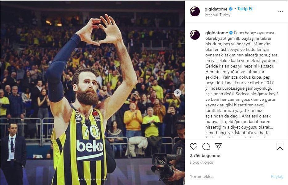 Son dakika | Fenerbahçe Datome ile yollarını ayırdı
