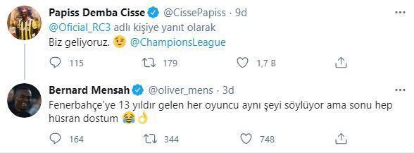 Beşiktaşlı Mensahtan Fenerbahçeli Papiss Cisseye flaş cevap